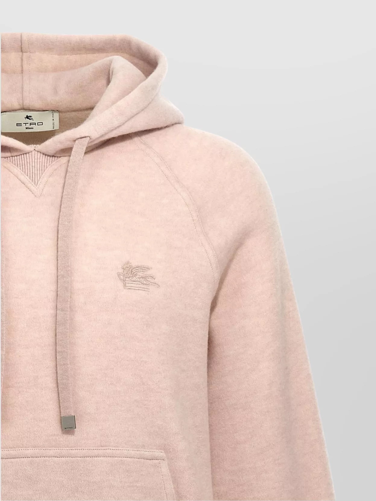 Etro Logo Embroidery Wool Hoodie