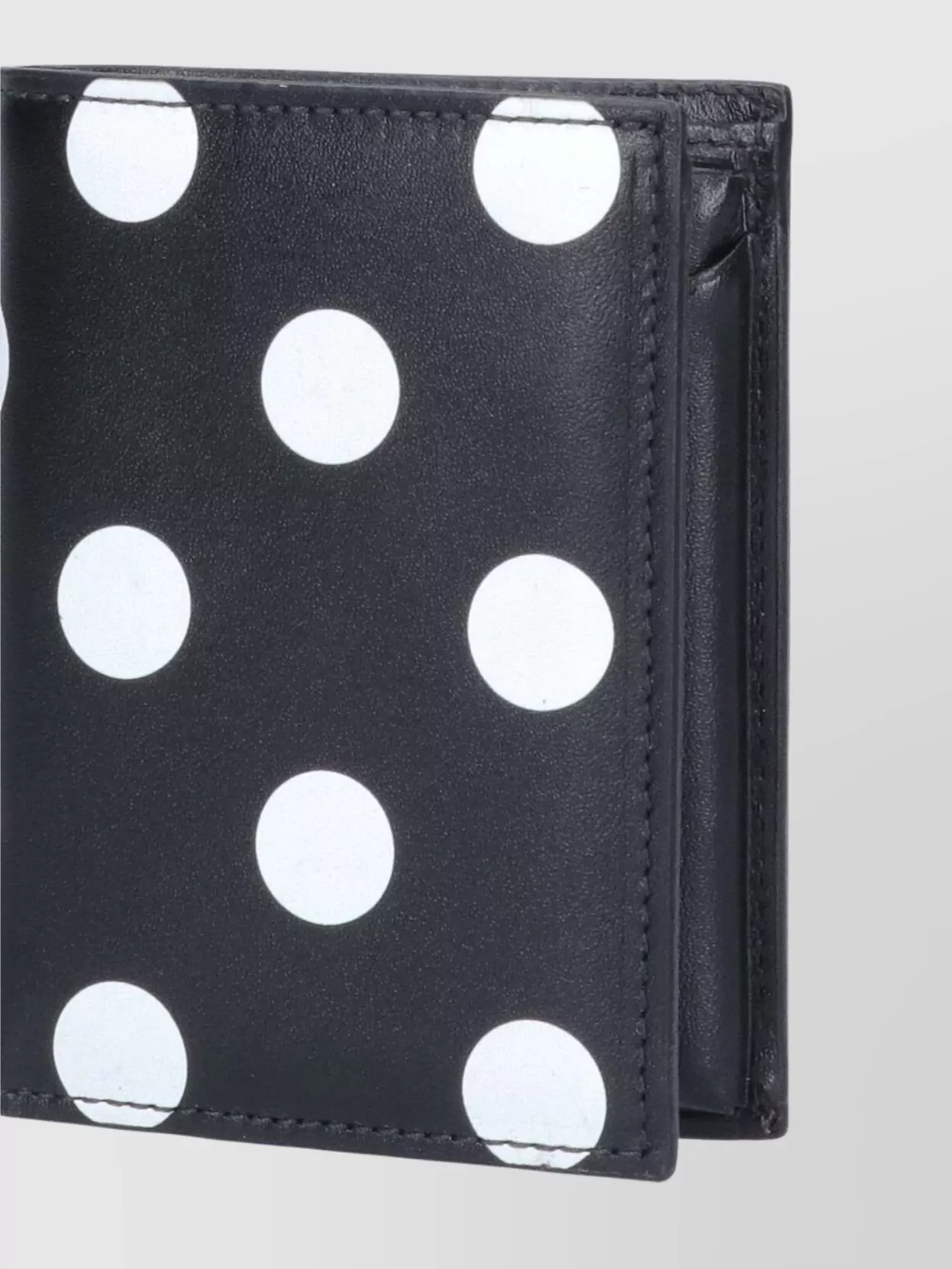 Comme Des Garçons Compact Polka Dot Wallets Cardholders In Grey