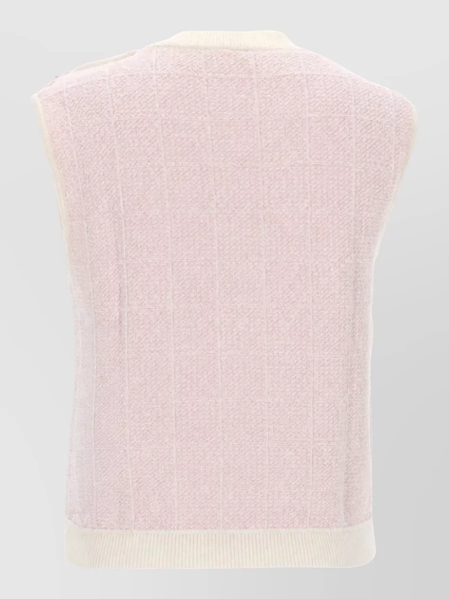 Balmain Sleeveless Knitted Top With Jewel Buttons