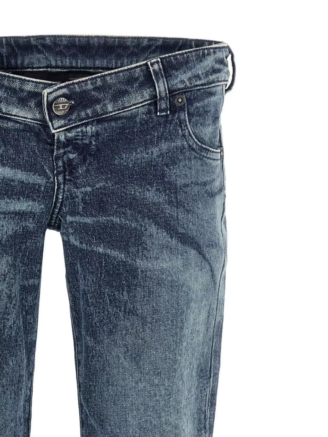 Diesel Waistband Jeans With Pockets And Loops