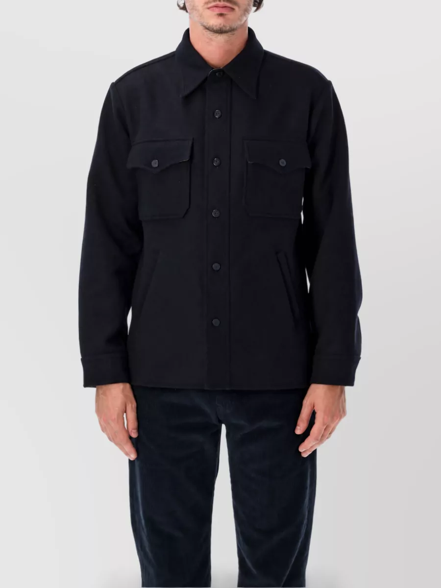 Fortela wool overshirt coat