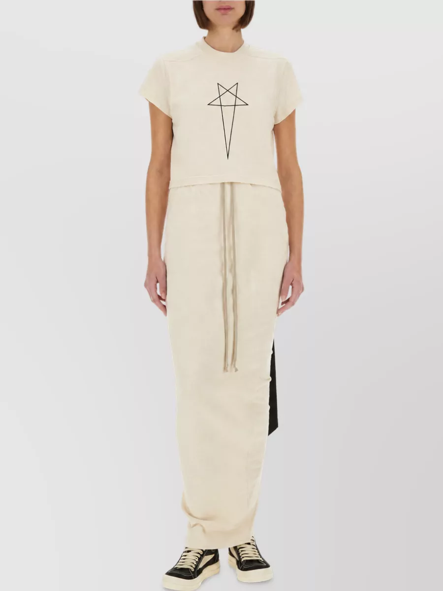 Rick Owens Drkshdw Cotton High-Rise Maxi Skirt