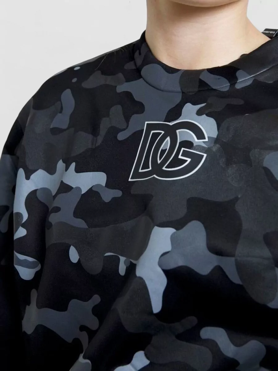 Dolce&Gabbana Camouflage Printed Long-Sleeve Sweatshirt