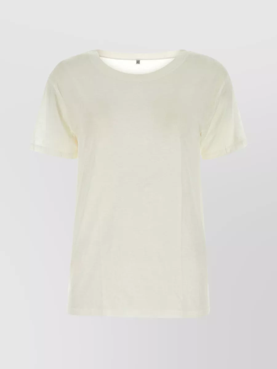 Shop Baserange Tolo Short Sleeve Lyocell T-shirt In Cream