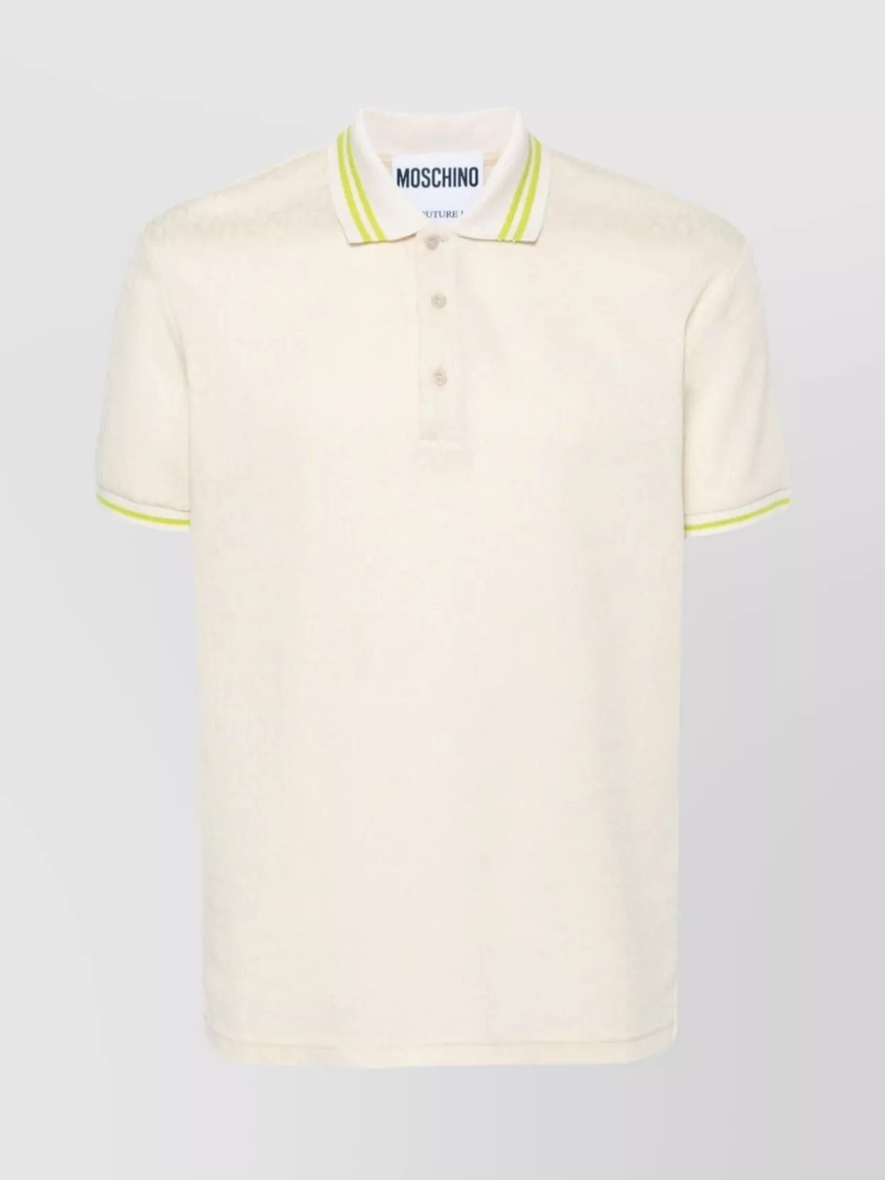 Shop Moschino Versatile Short Sleeve Polo Shirt In White