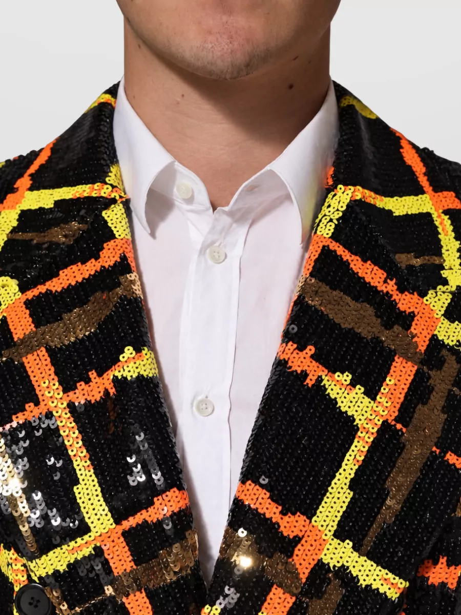 Dolce&Gabbana Sequin Embellished Double Breasted Suit Jacket