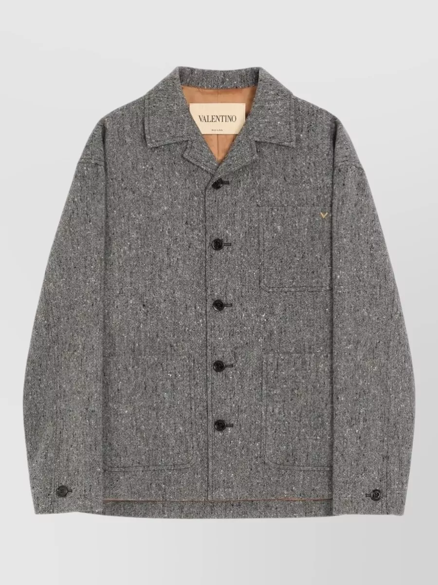 Valentino Garavani Wool Oversized Single Breasted Coat