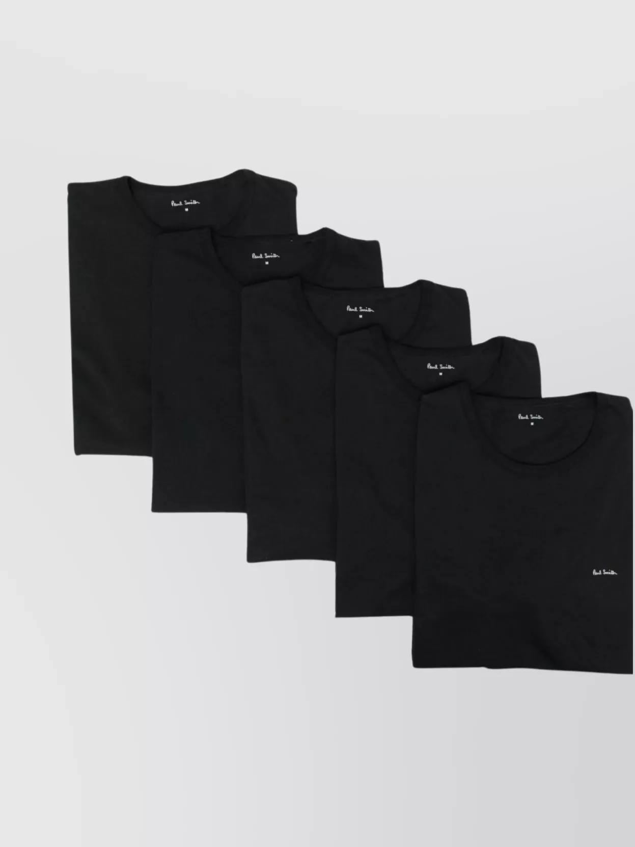 Paul Smith Crew Neck Organic Cotton T-Shirts With Straight Hem