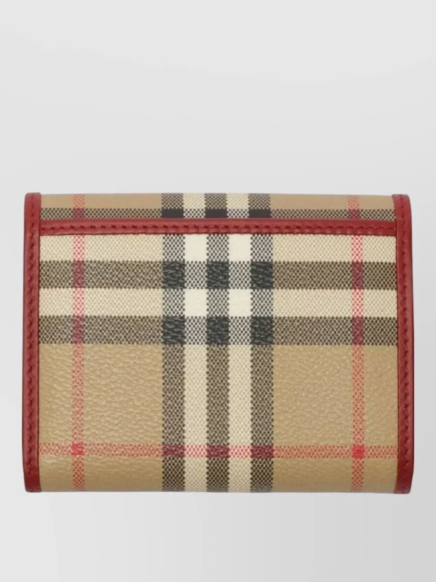 Burberry check folding wallet