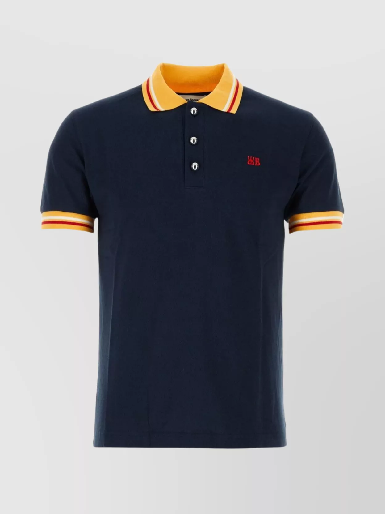 Shop Wales Bonner Sun Polo Shirt Stripe Detailing