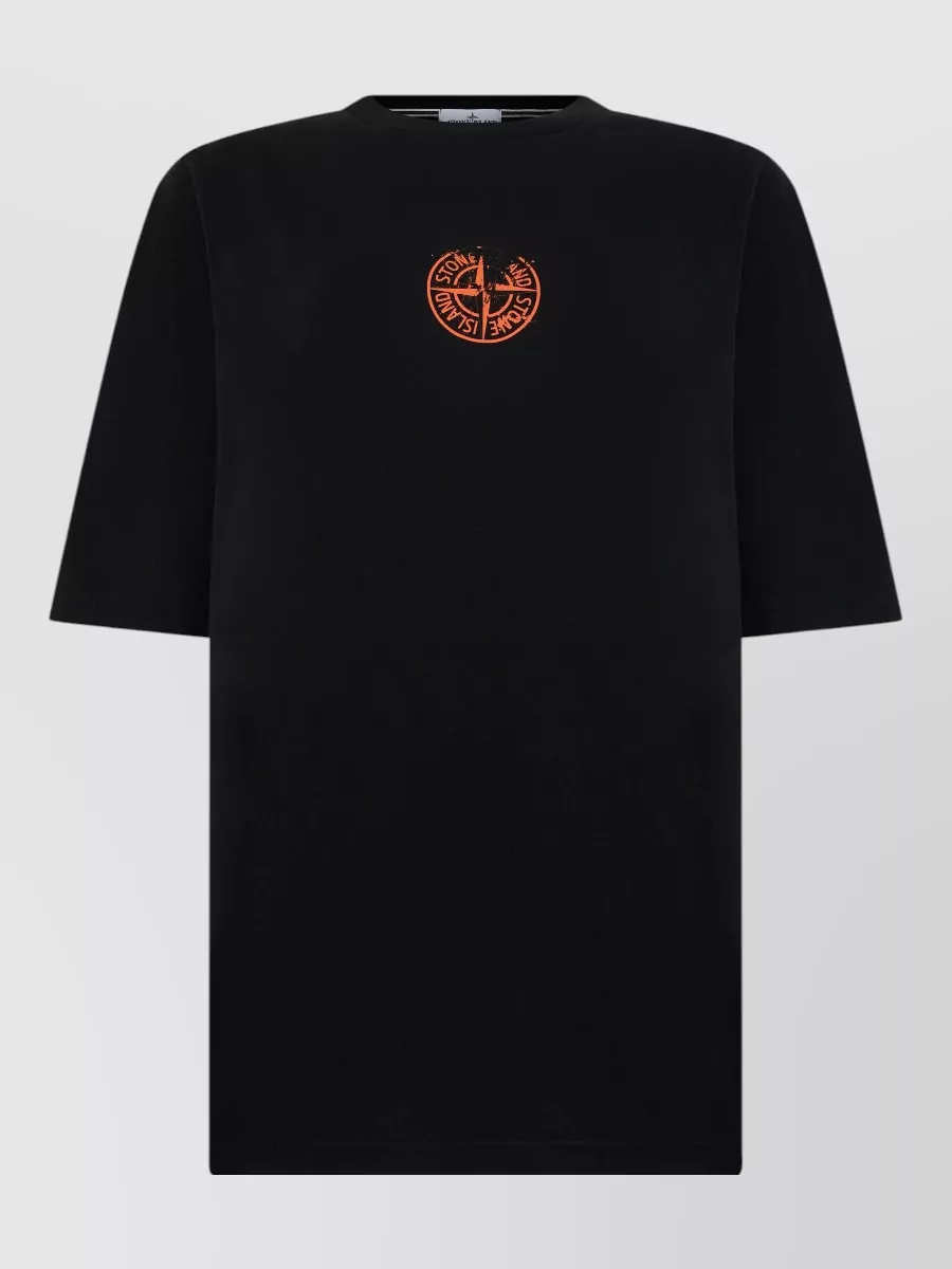 Stone Island Cotton Logo-Embroidered Short-Sleeve T-Shirt