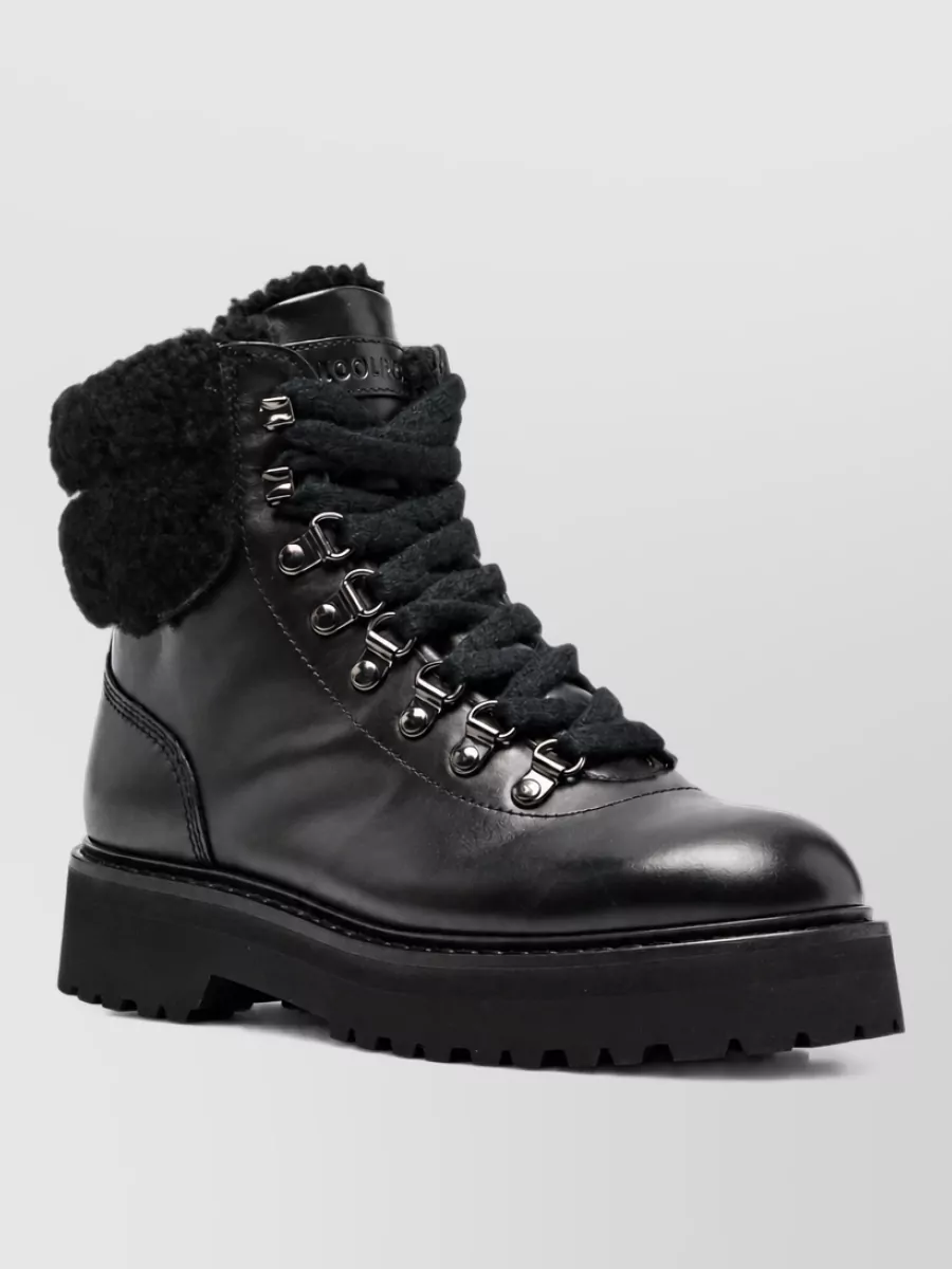Woolrich leather lace-up boots