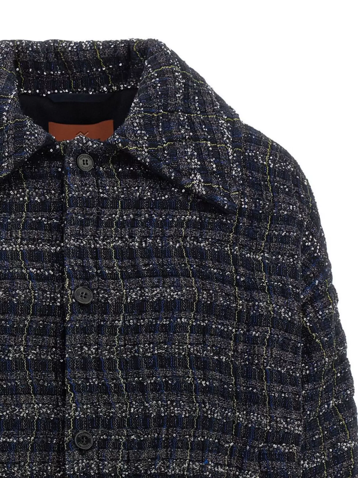 Missoni Textured Fabric Collared Long Sleeve Overshirt