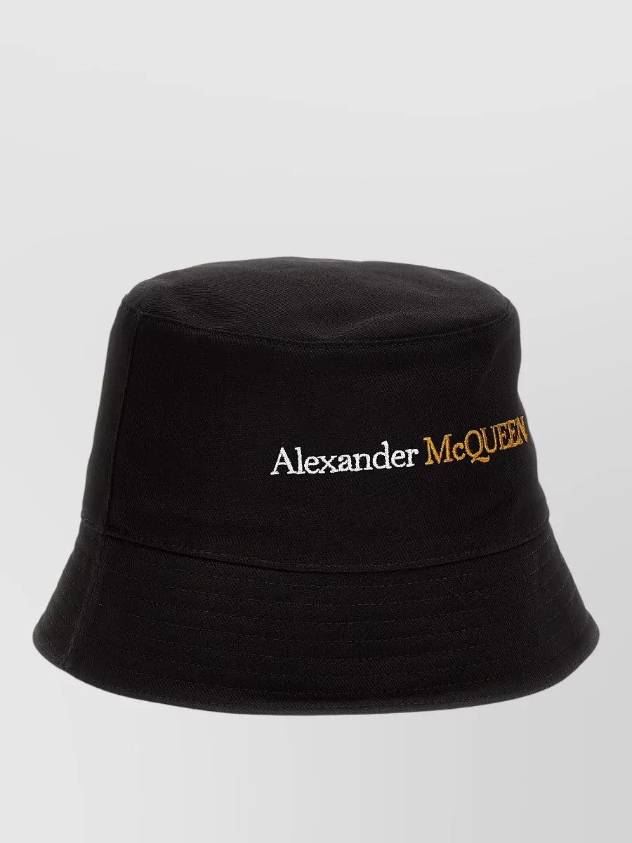 Mc Queen Bucket Hat Logo Detail Wide Brim