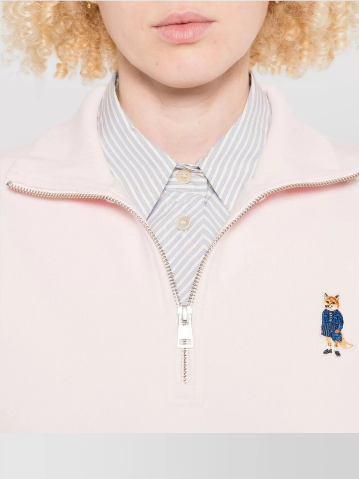 Maison Kitsuné Fox Knitwear High Collar Sweatshirt