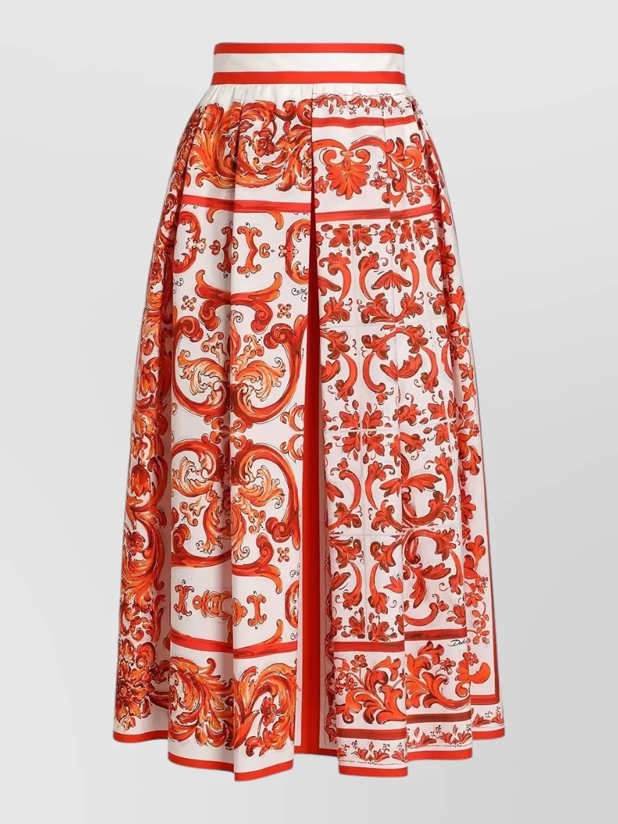 Dolce&Gabbana Floral-print pleated skirt