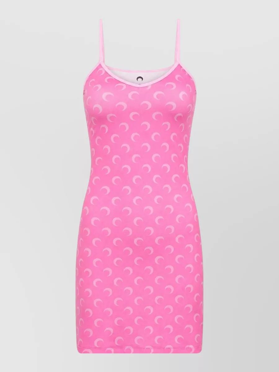 Marine Serre Moon printed jersey strappy mini nightdress
