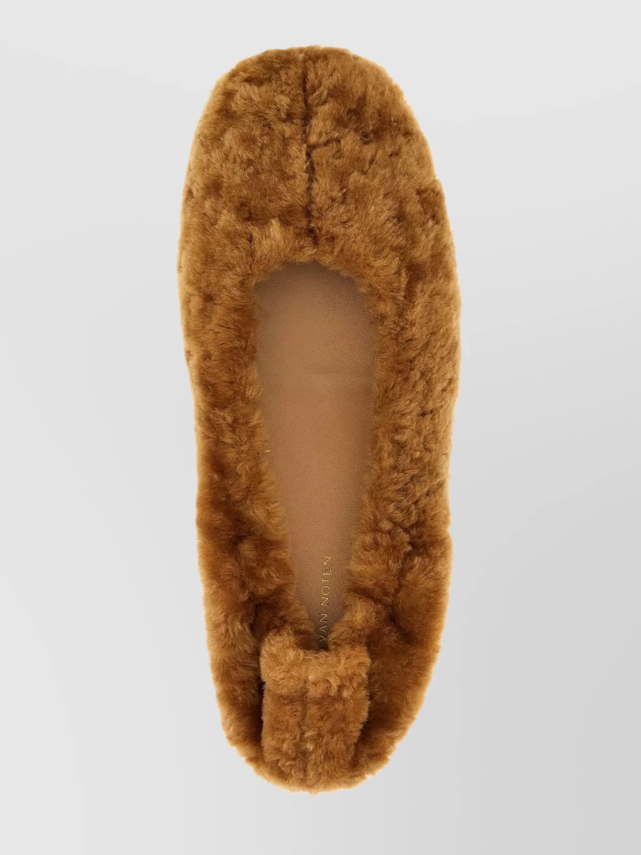 Dries Van Noten Round Toe Faux Fur Ballerina Flats