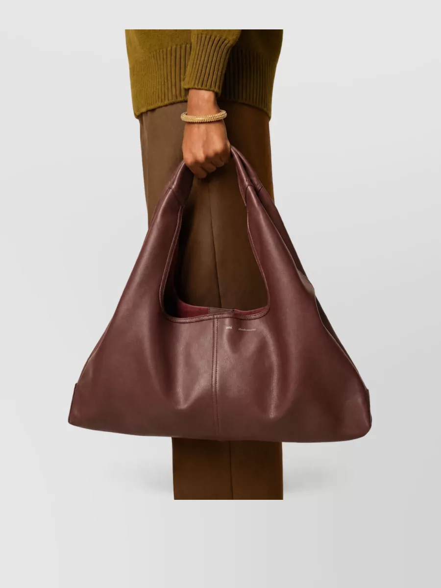Ami Paris Leather Shoulder Bag