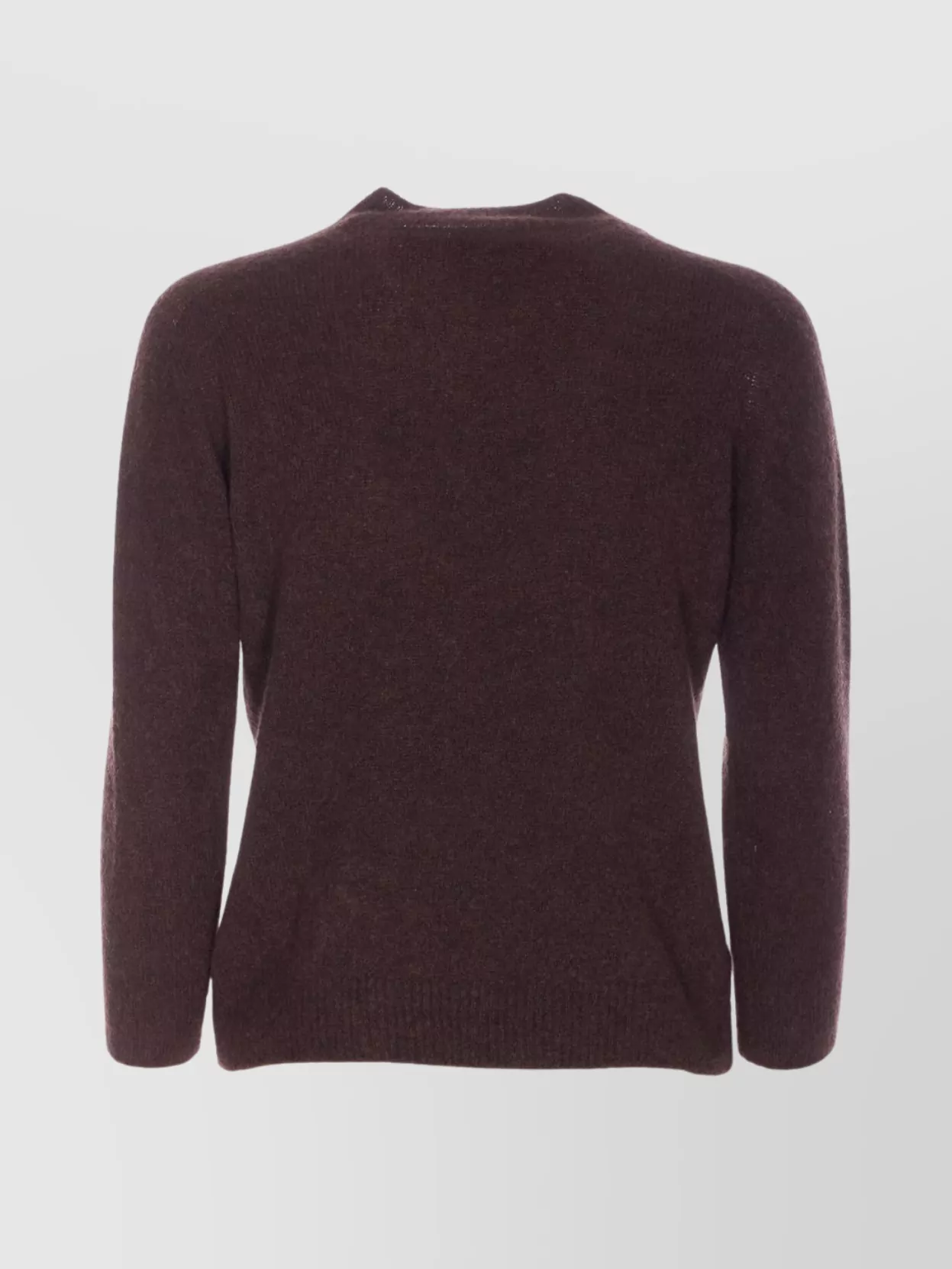 Roberto Collina Soft Textured Crewneck Sweater With Ribbed Cuffs