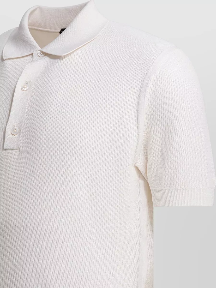 Tom Ford Silk Cotton Pique Polo Short Sleeves
