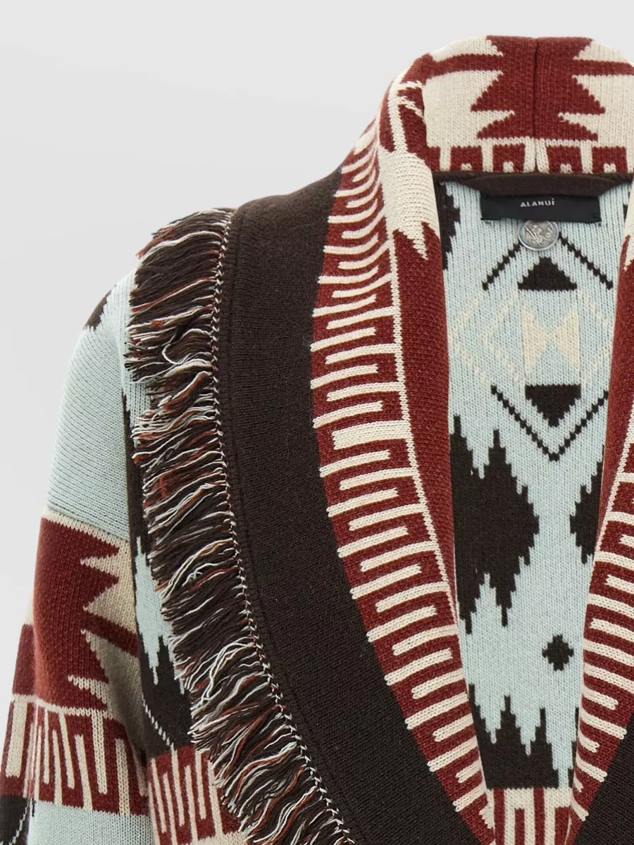 Alanui Icon Thistles Knitwear Geometric Fringe Ribbed