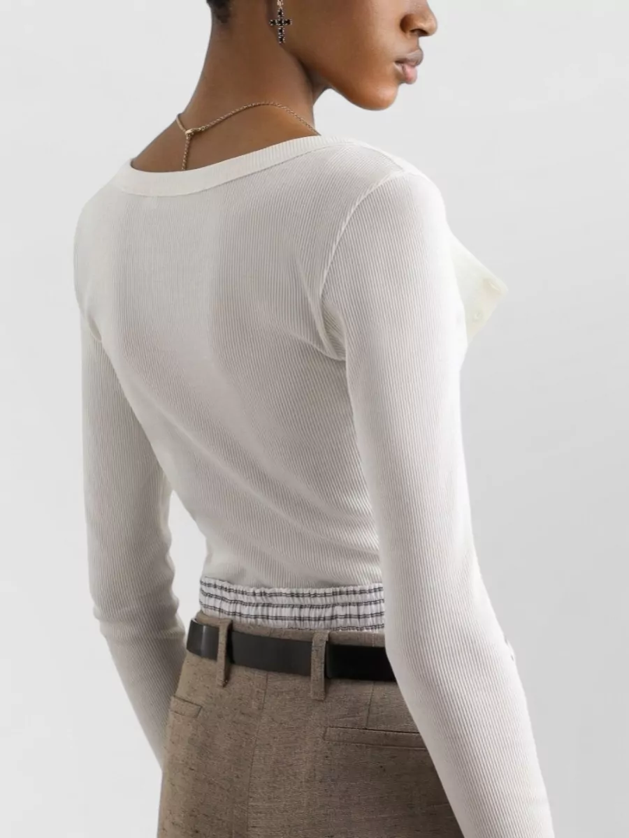 Dolce&Gabbana Ribbed Henley T-Shirt