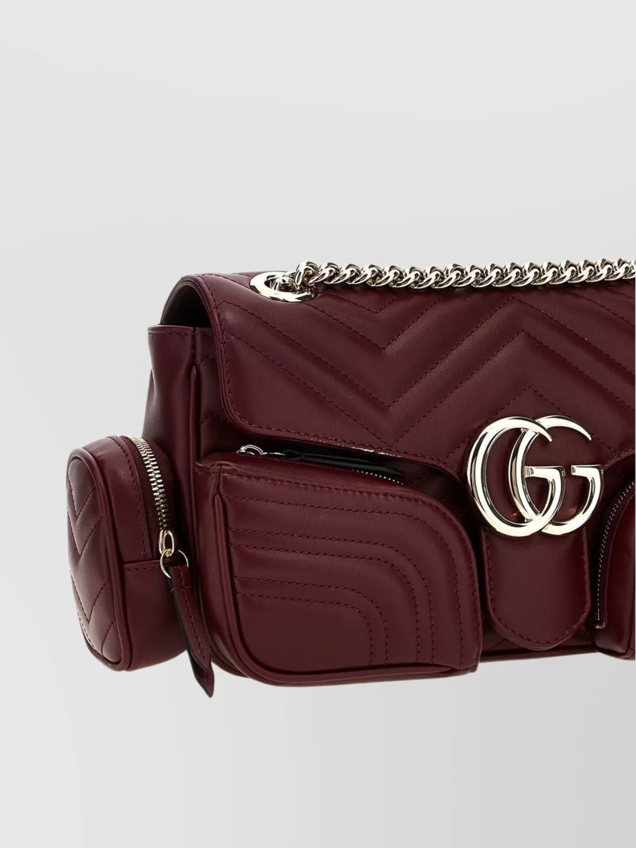 Gucci Small Quilted Shoulder Bag With Chain Strap