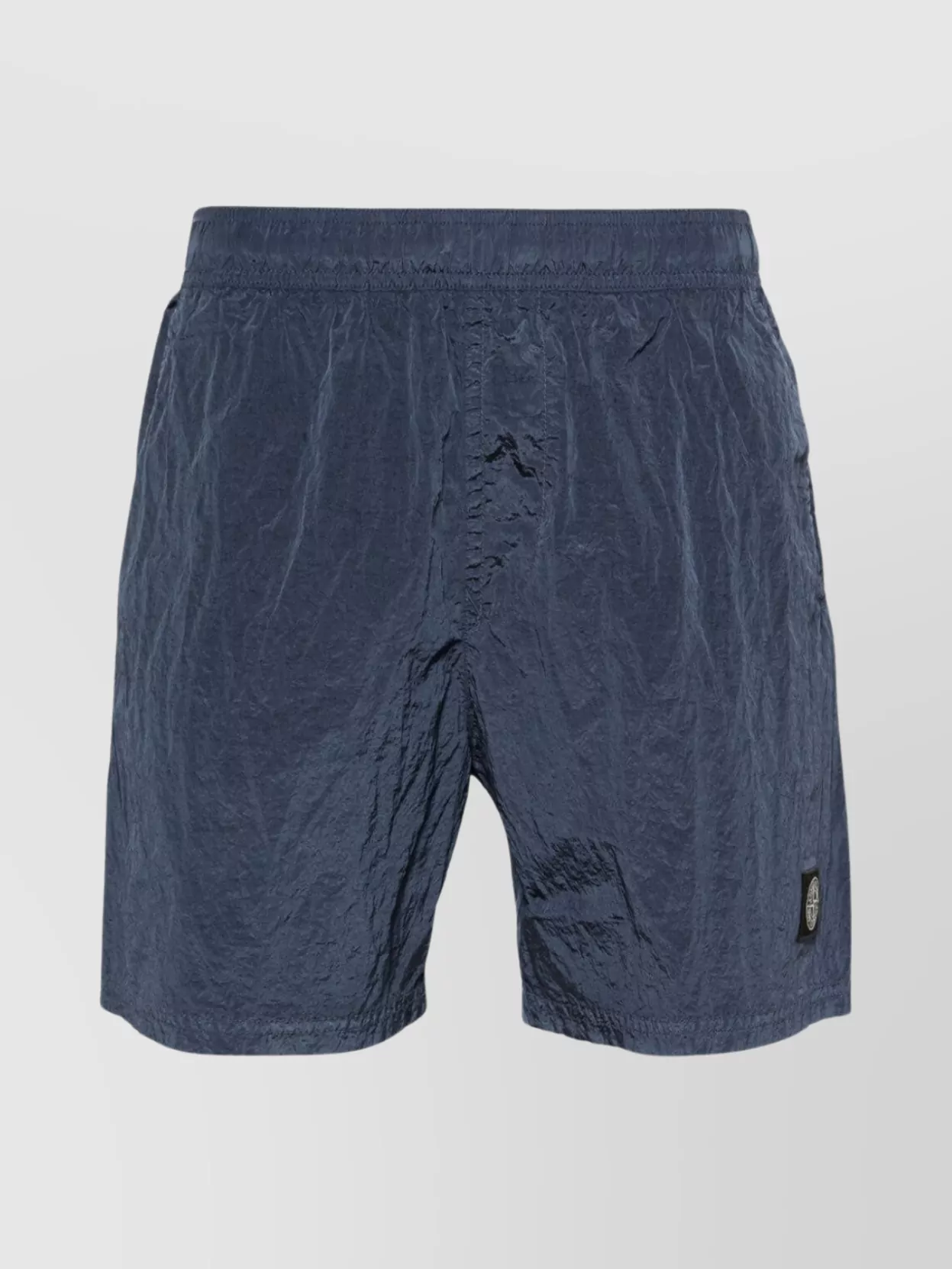 Shop Stone Island Textured Swim Trunks With Concealed Zip Pocket