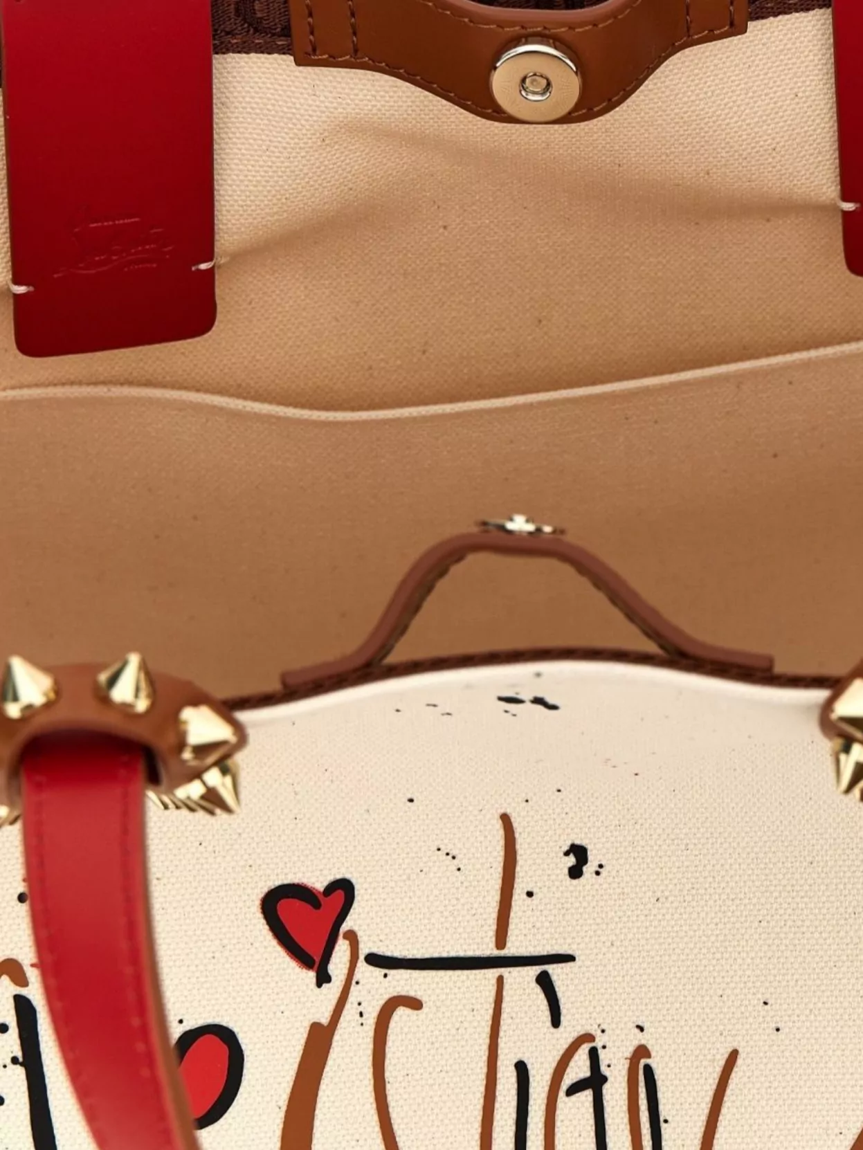 Christian Louboutin Mini Shopping Bag Studded Handles