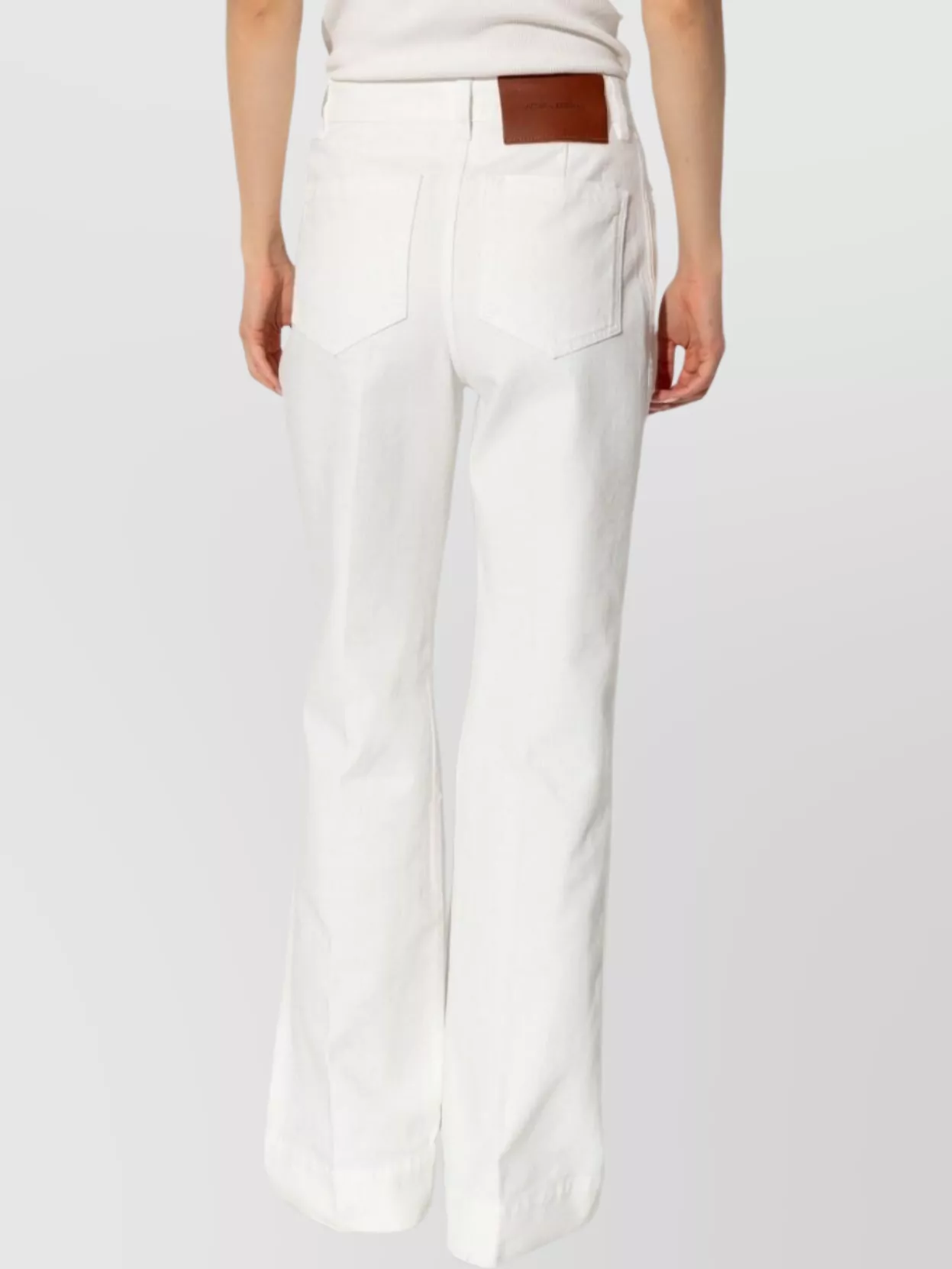 Shop Victoria Beckham High-waisted Flared Leg Jeans In White