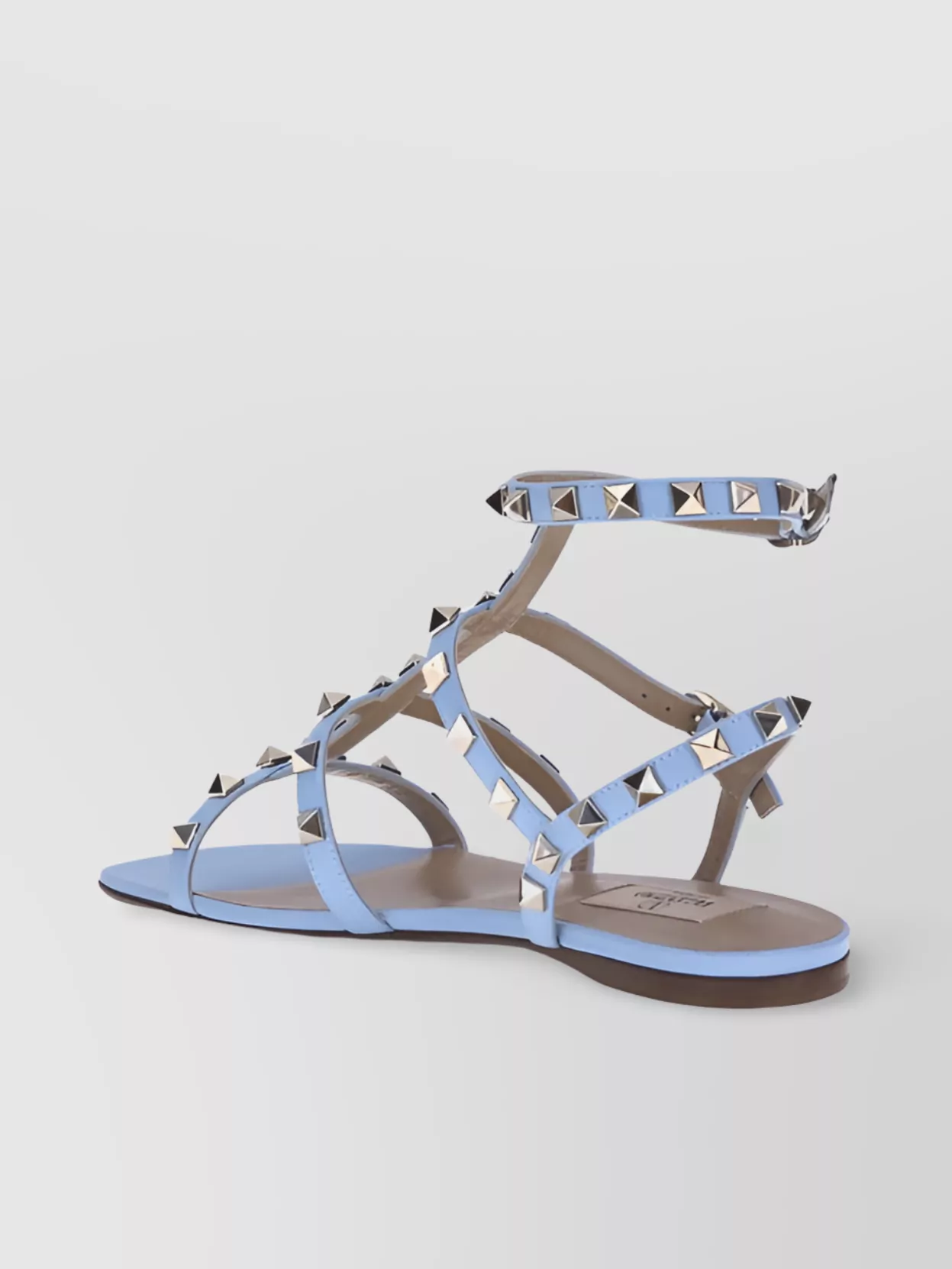 Valentino Garavani Studded Round Toe Flat Sandals