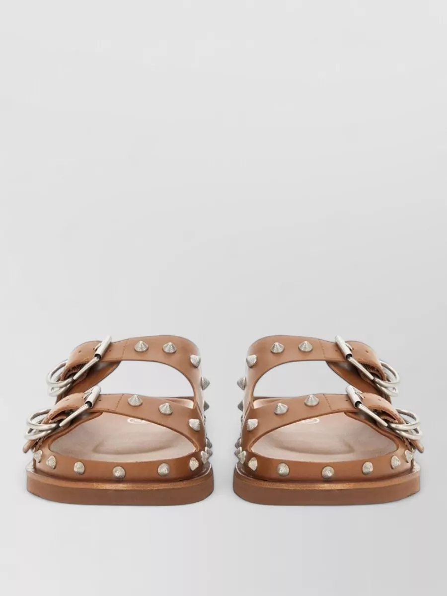 Ash leather slides