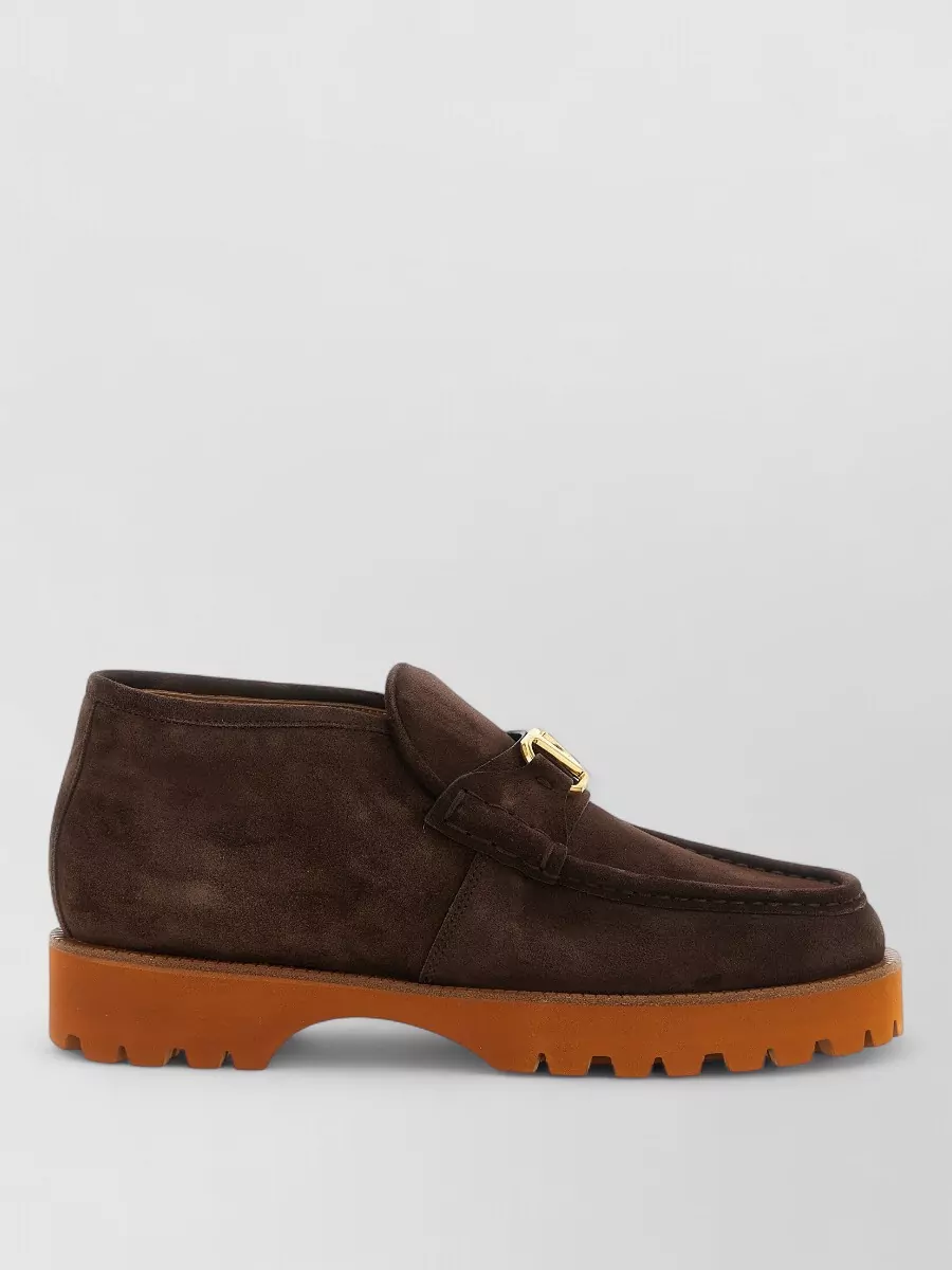 Valentino Garavani Leather Chunky Ankle Boots