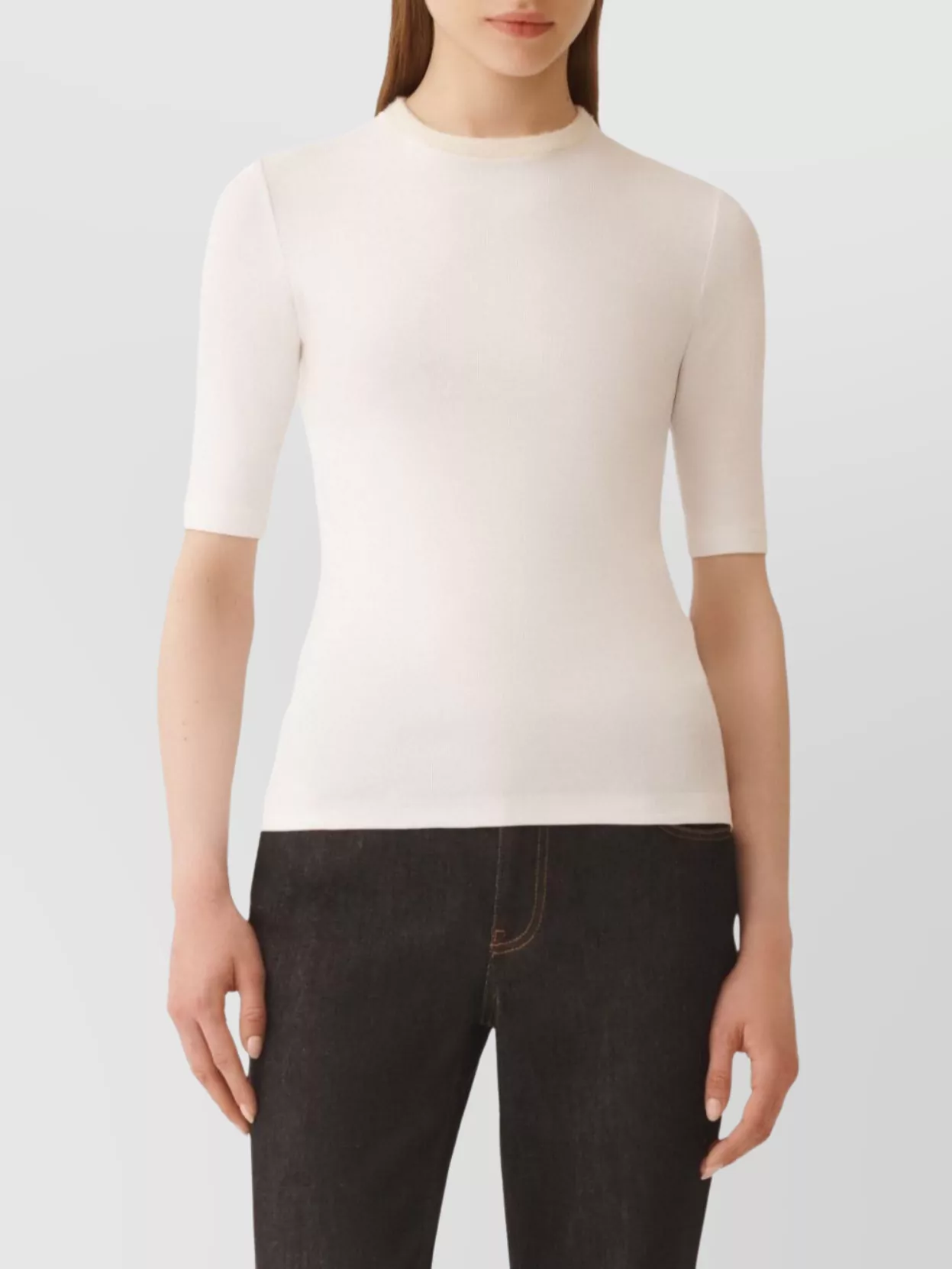 Fabiana Filippi Fitted Cotton Top Ribbed Texture