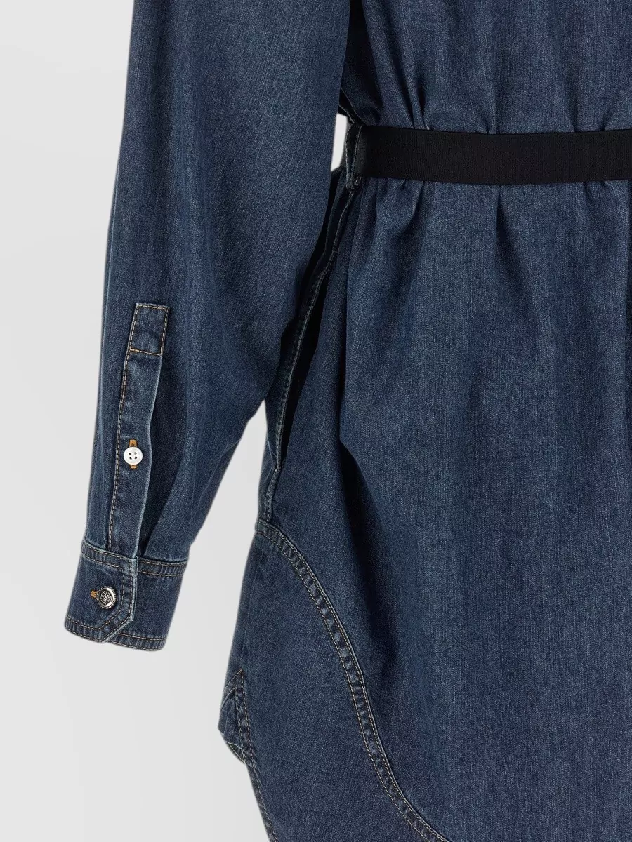 Versace Denim Mini Shirt Dress
