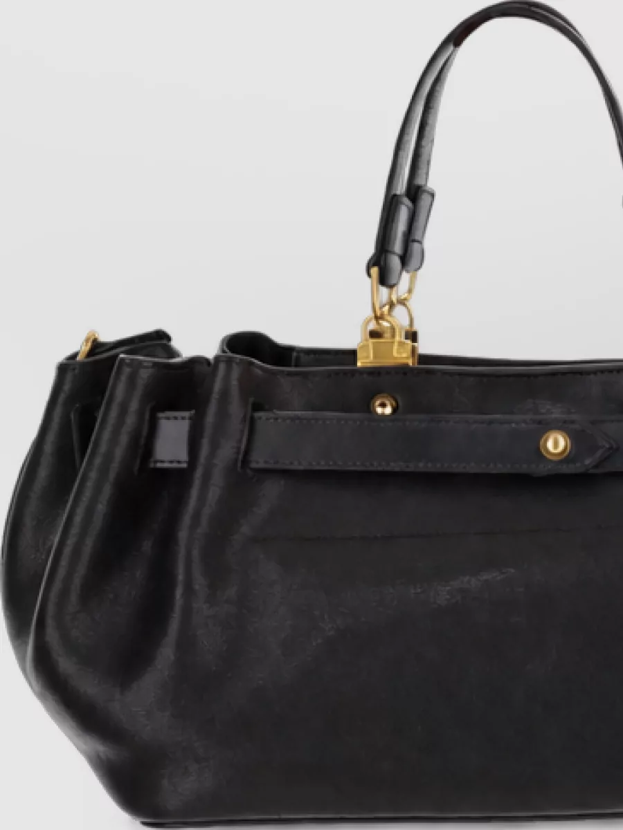 Balenciaga small shearling clutch bag