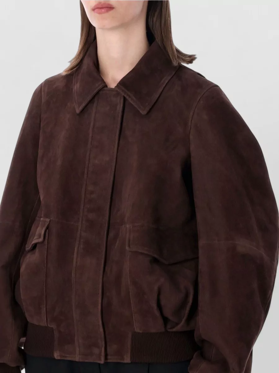 Loewe Leather Relaxed-Fit Bomber Jacket
