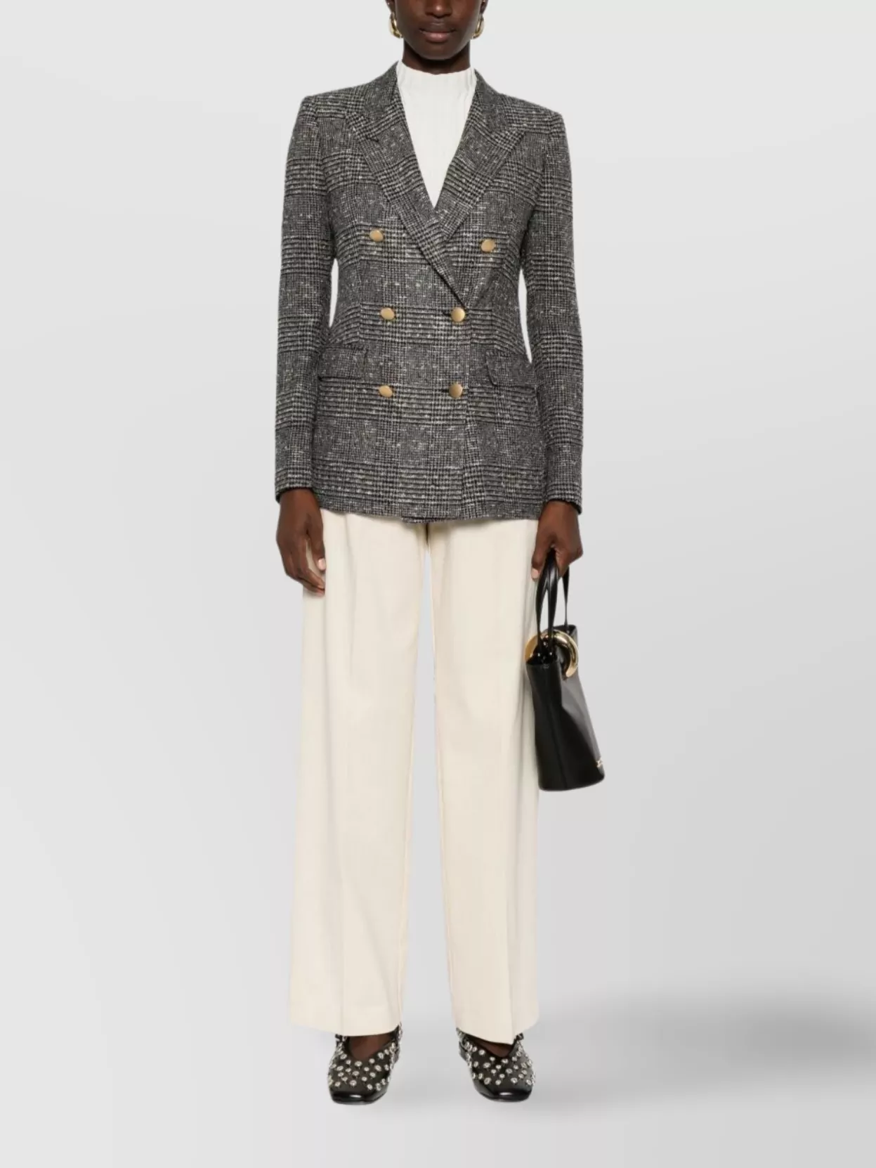 Tagliatore Check Pattern Wool Blend Double-breasted Jacket In Multi