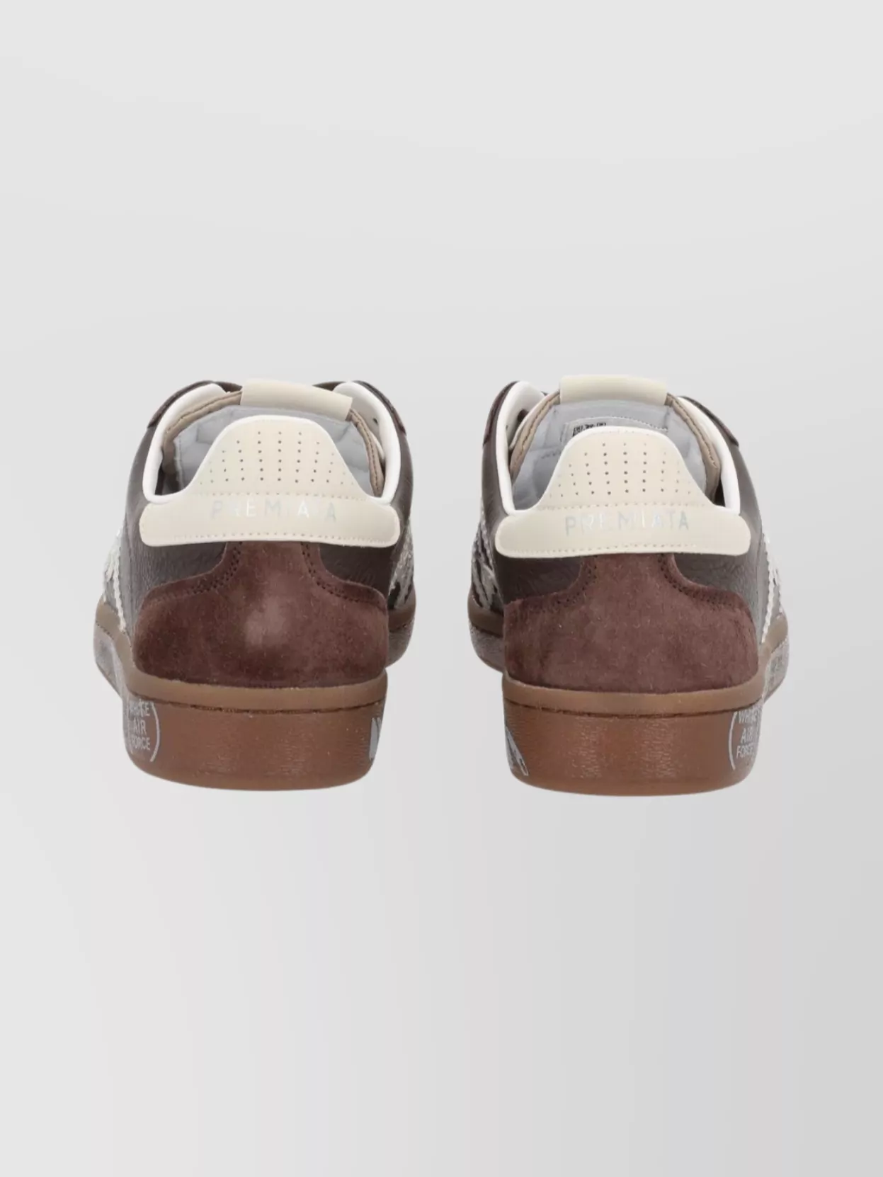 Premiata Suede Sneakers With Rubber Sole And Perforations