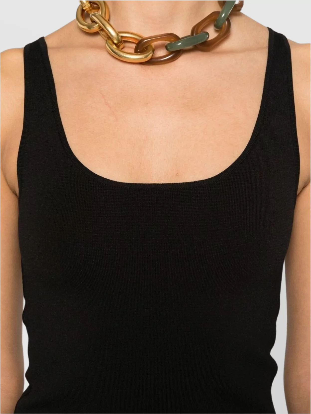 Totême Fine-Knit Scoop-Neck Sleeveless Tank Top