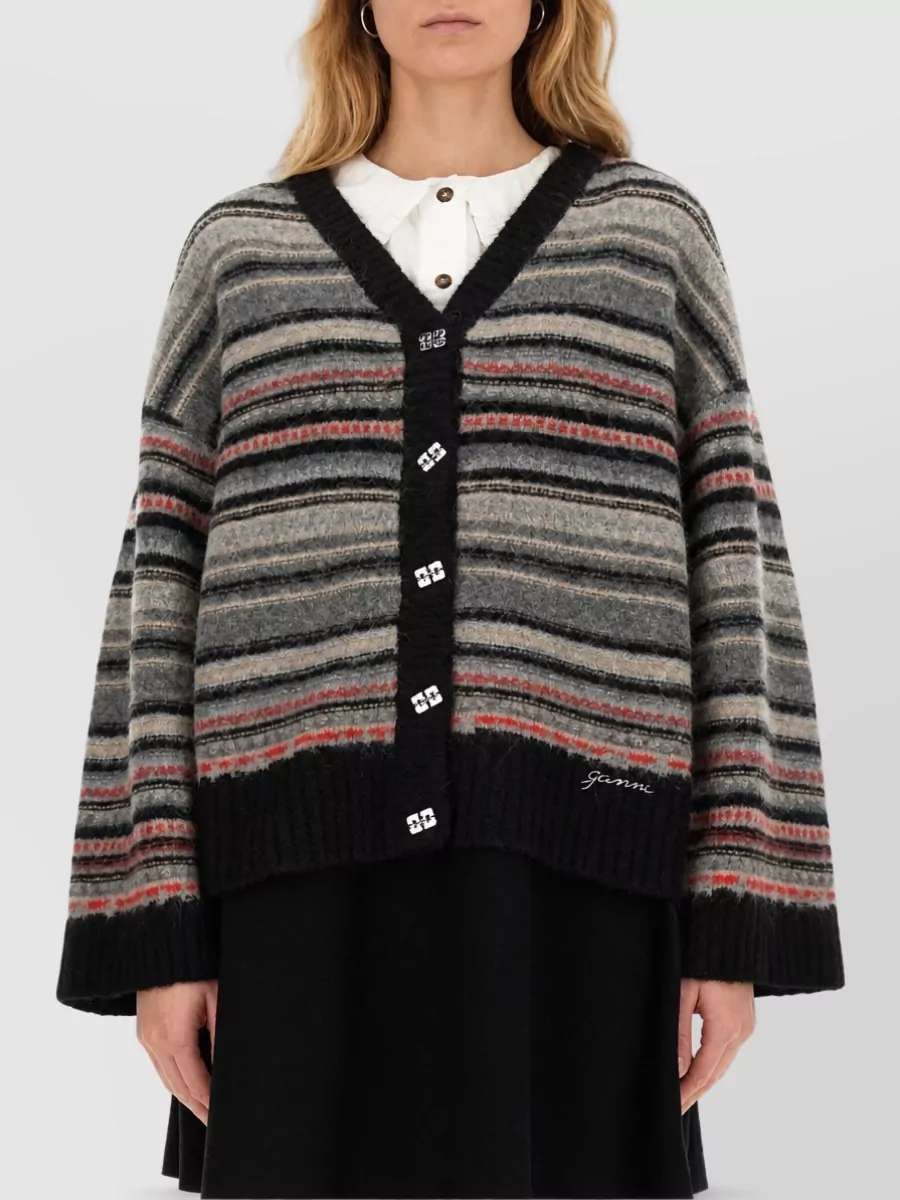 Ganni boxy-fit cardigan