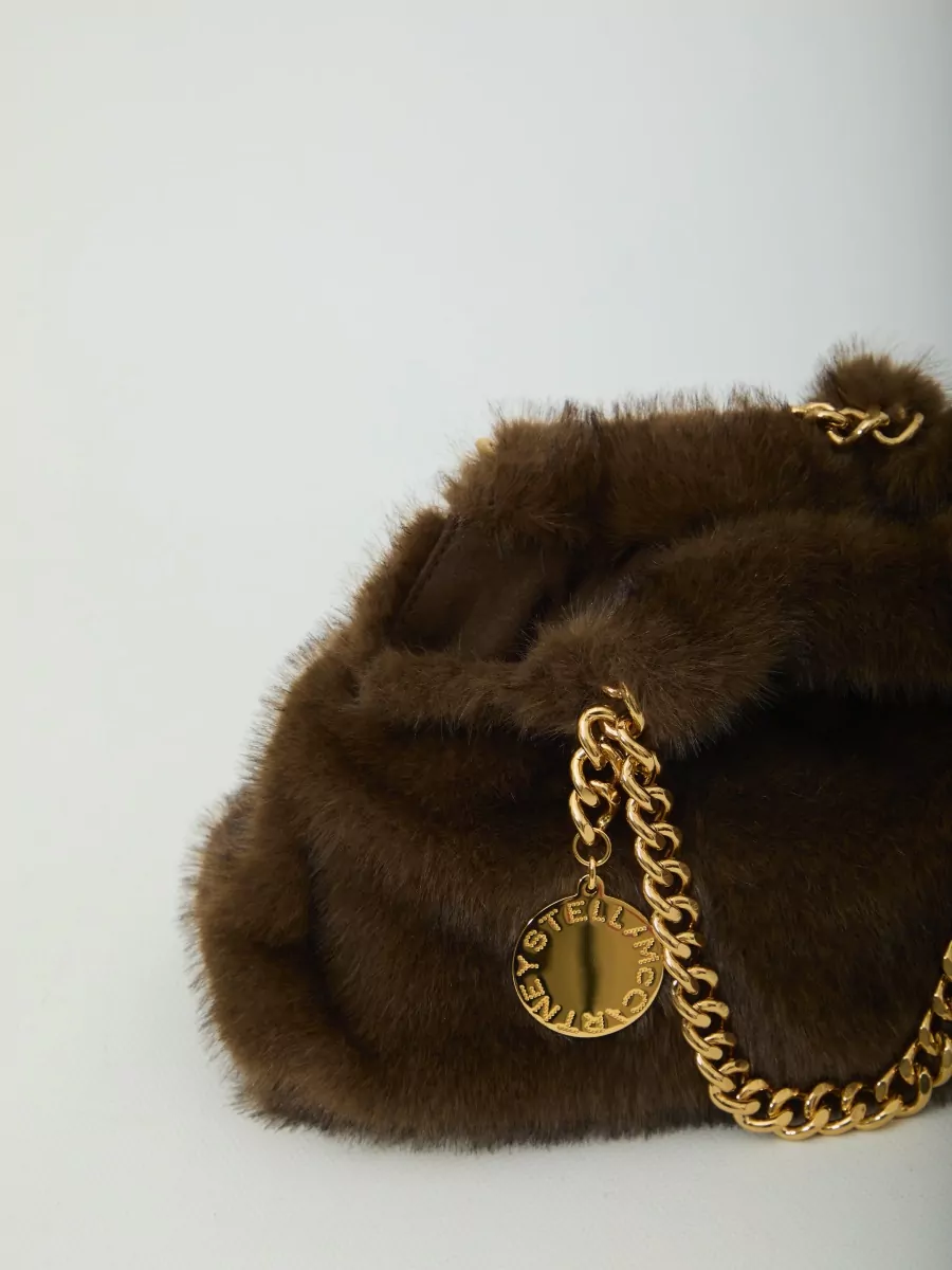 Stella Mccartney Falabella Mini Faux Fur Clutch Bag
