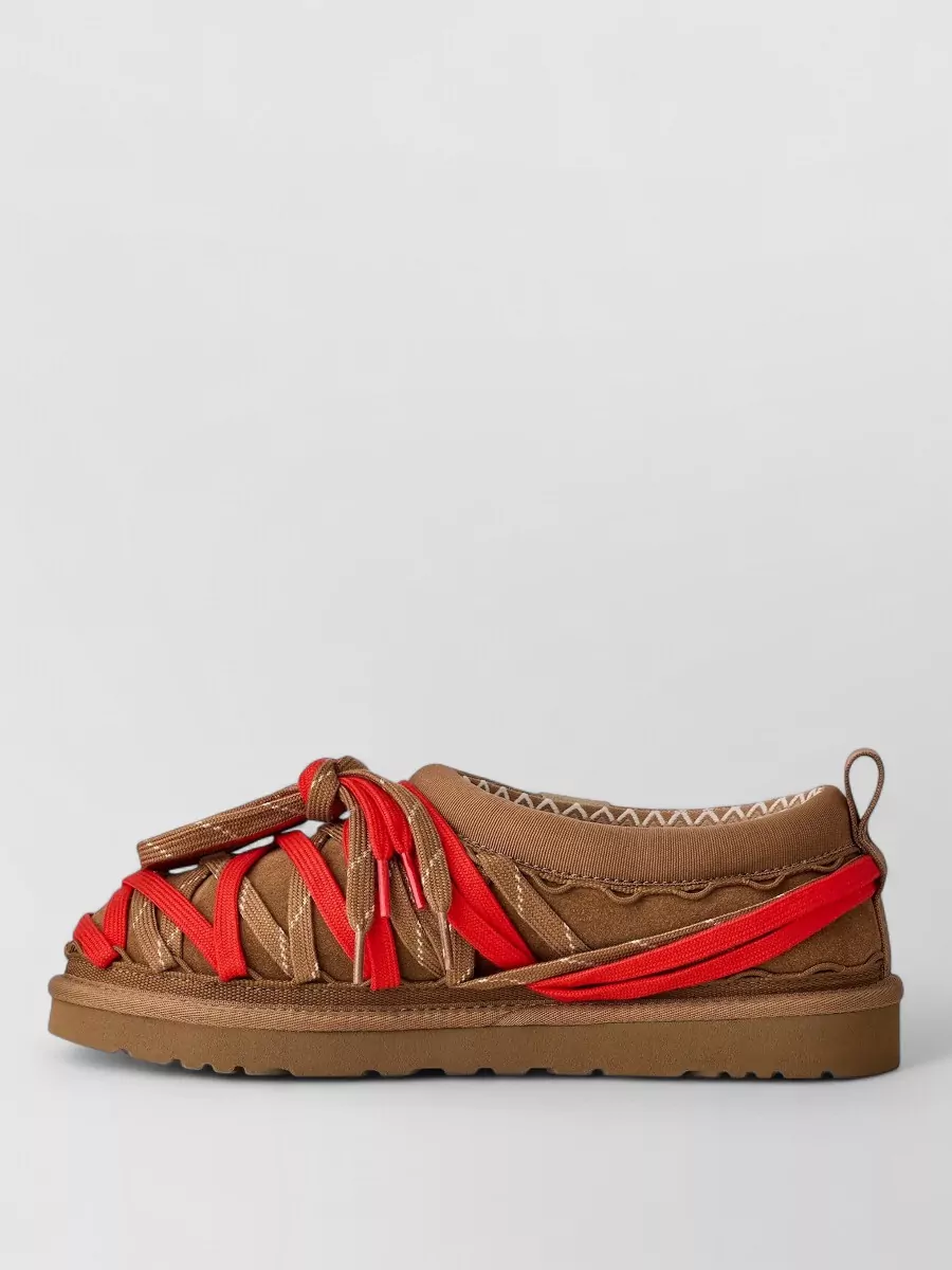 Ugg Suede Leather Lace Slippers