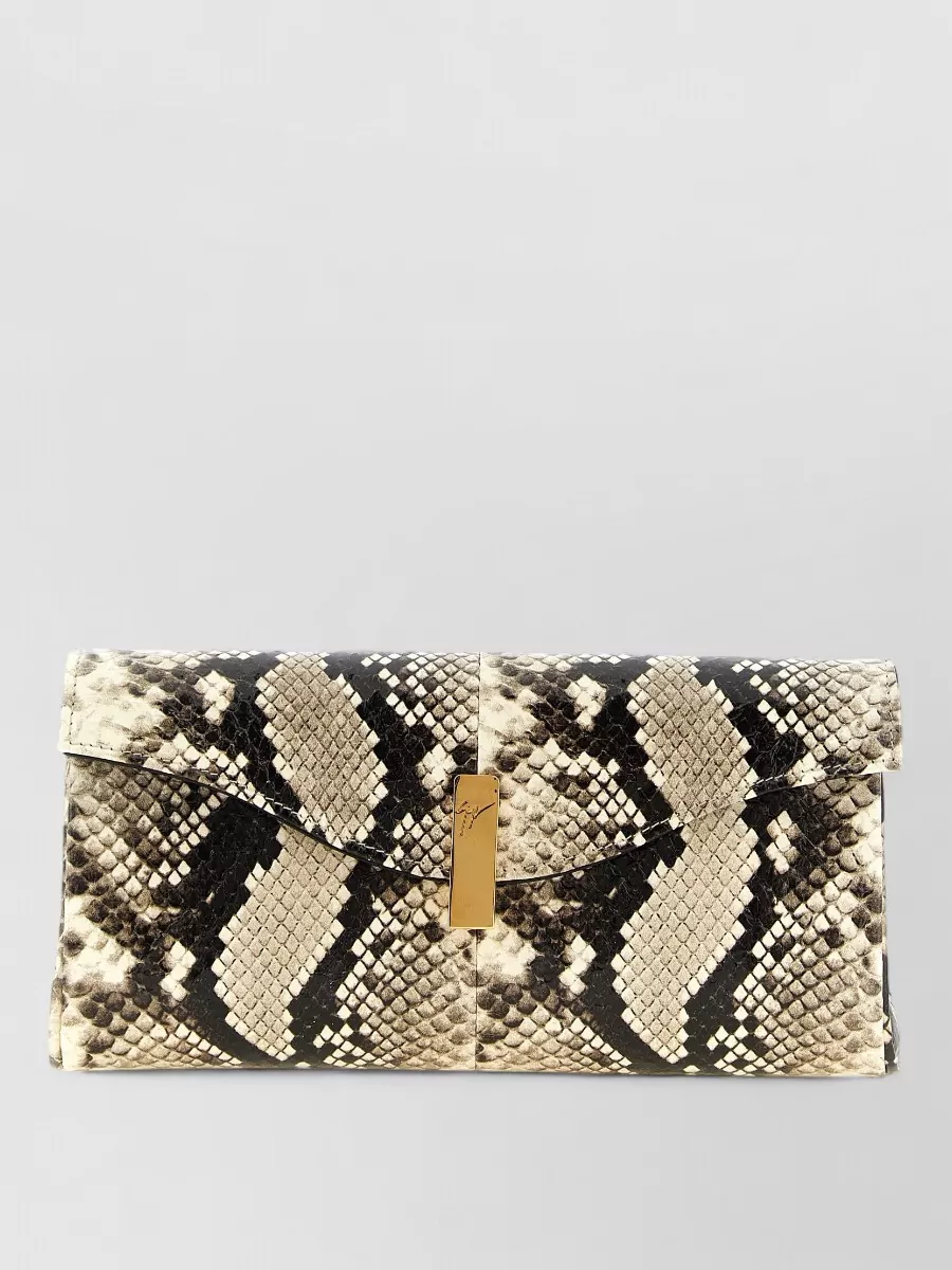 Giuseppe Zanotti Snake Leather Clutch Bag