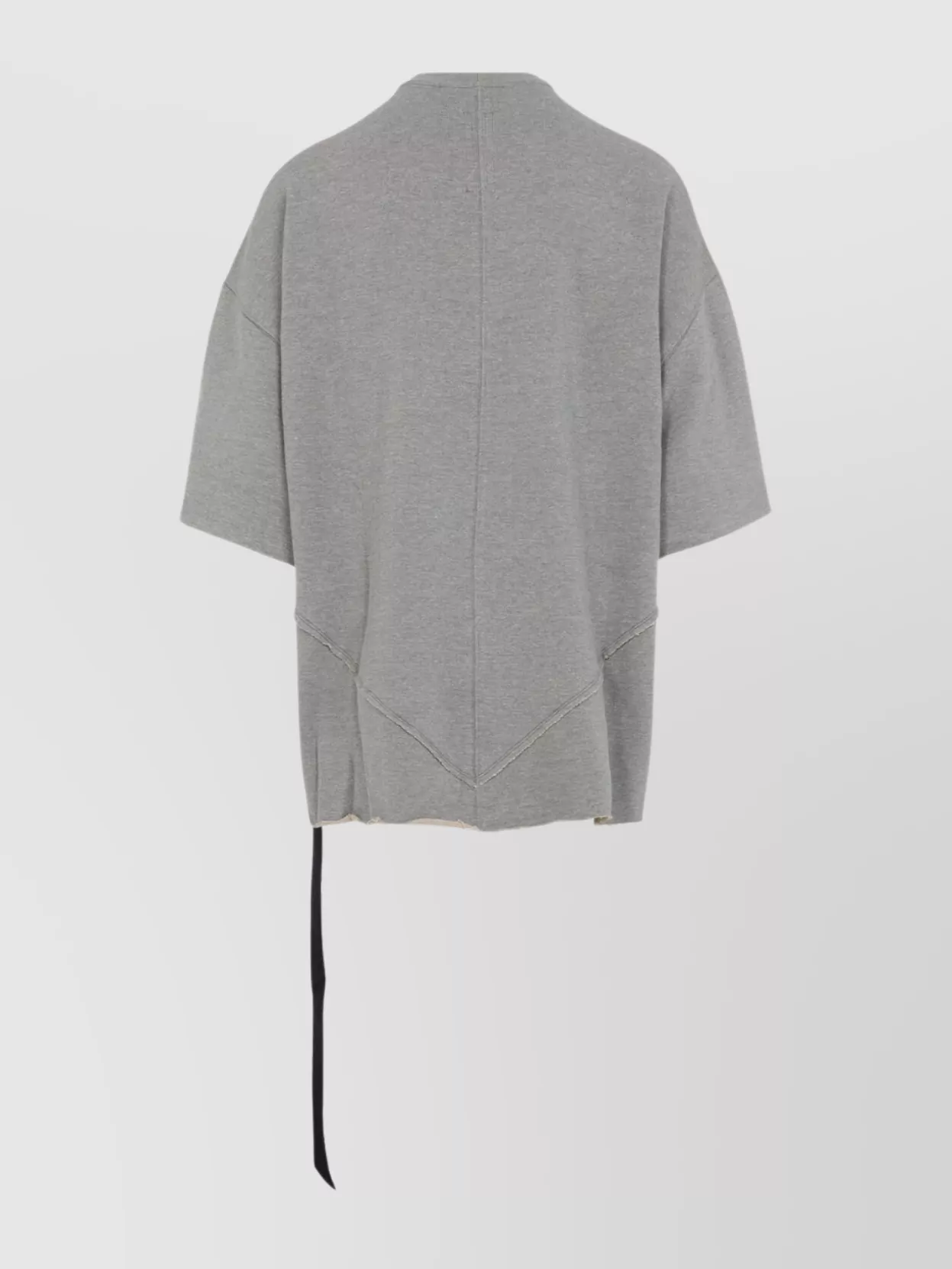 Rick Owens Drkshdw Asymmetric Hem Cotton Fleece T-shirt In Gray