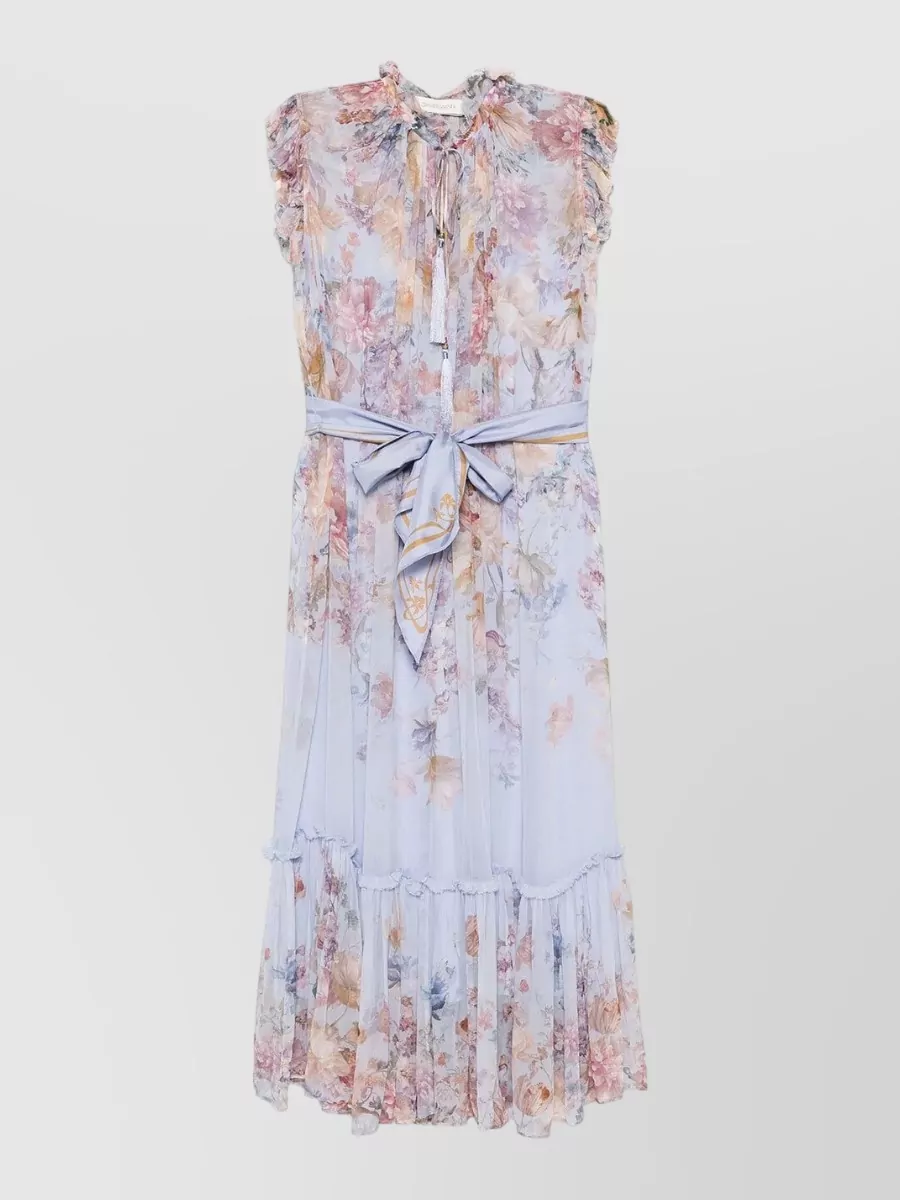 Zimmermann Printed sleeveless v-neck midi dress