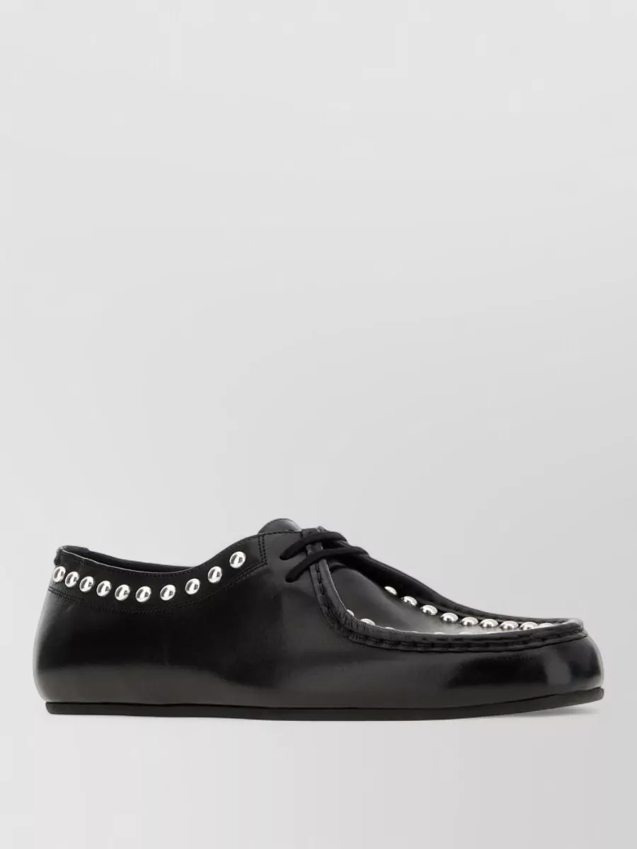 Jil Sander leather lace-up loafers