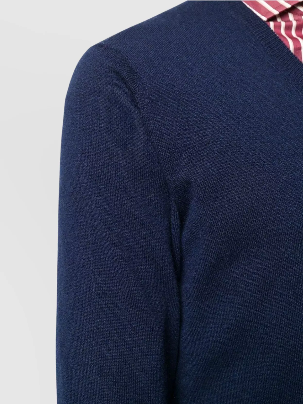 Brunello Cucinelli Ribbed V-Neck Knit Sweater