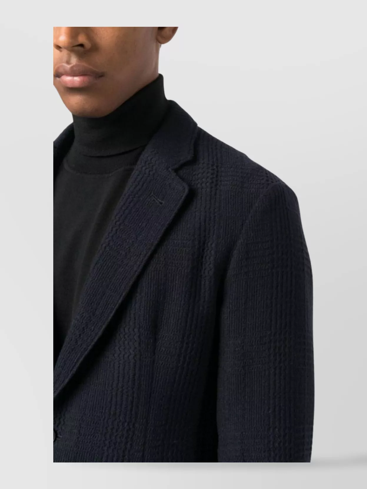 Emporio Armani Textured Finish Suit Jacket With Front Pockets